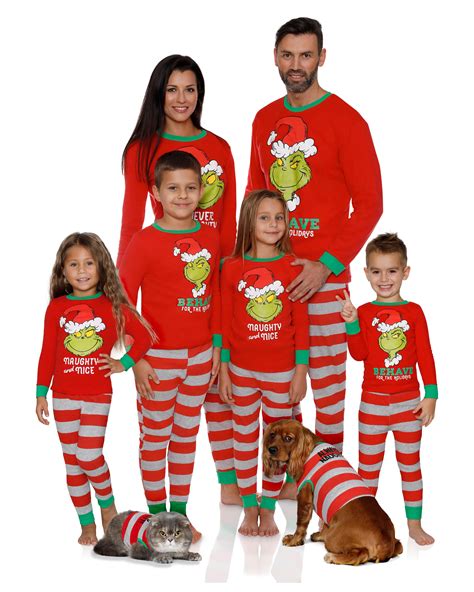 Matching Christmas Pajamas for Family Funny Letter Santa Print Black Xmas Outfits Tops and Plaid Pants Holiday Sleepwear Pjs. . Walmart family christmas pajamas